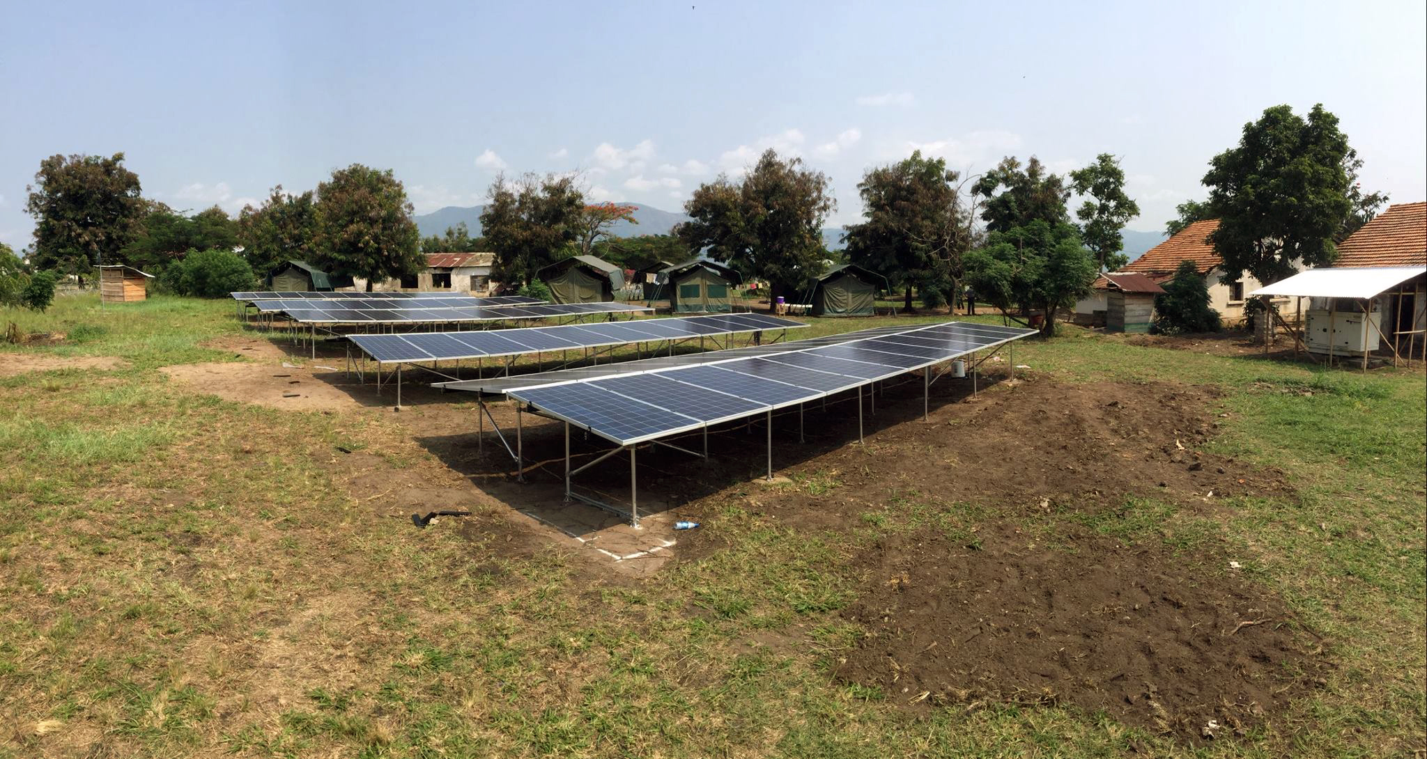 Solar photovoltaic array at Rwindi Ranger Station (Photo courtesy of Joe O'Connor)