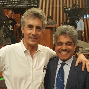 Director Alexander Payne with Professor Javad Mostaghimi (MIE) during the filming of the film Downsizing.
