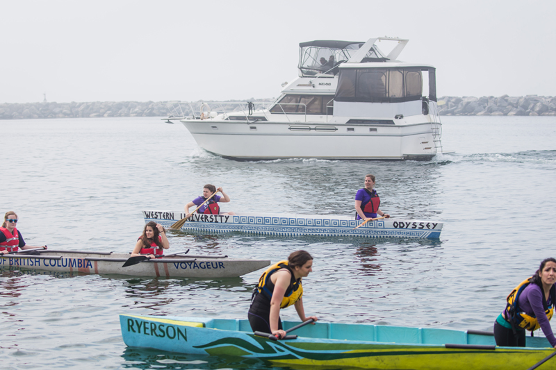 Students participating in the 2015 Canadian National Concrete Canoe Competition (CNCCC)