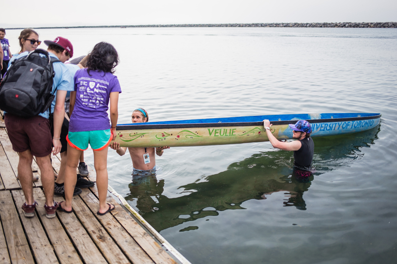 Students participating in the 2015 Canadian National Concrete Canoe Competition (CNCCC)