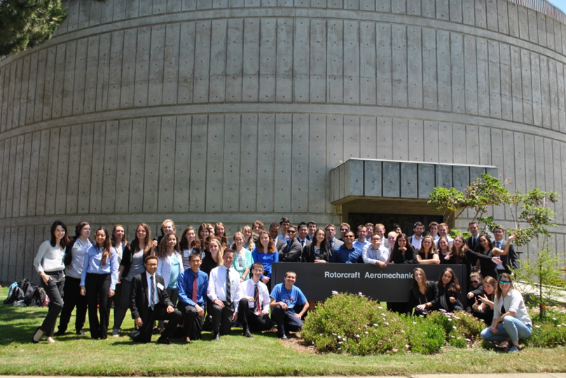 The aeromechanics interns in front of their building. (Photo: Saanjali Maharaj)