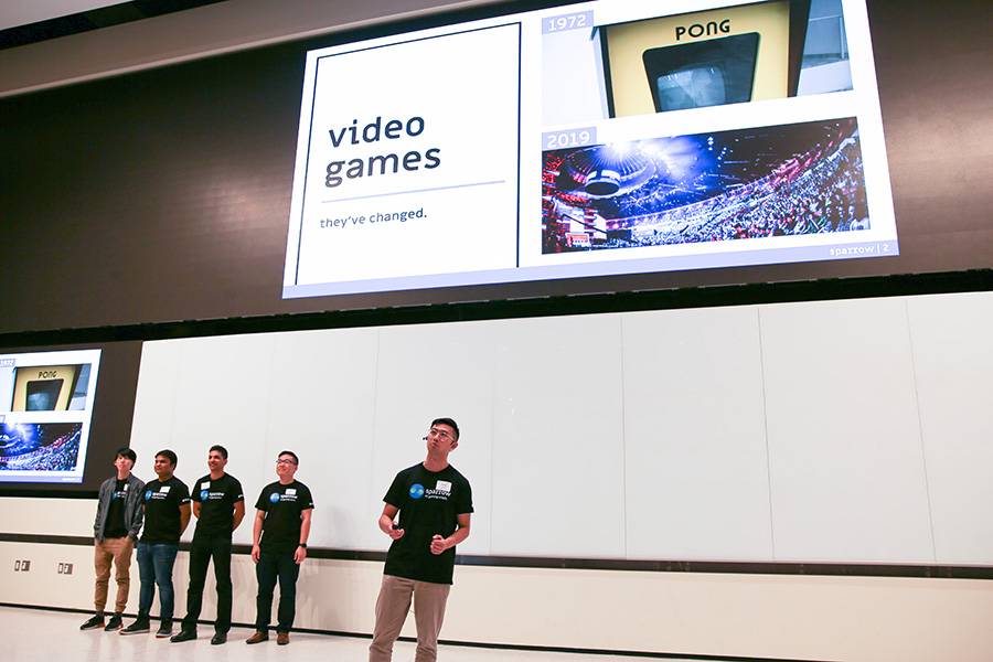 From left: Yukuan Wu, Akshit Goyal, Arnav Verma, Bo Sun and Tong Yu. (Photo: Liz Do)