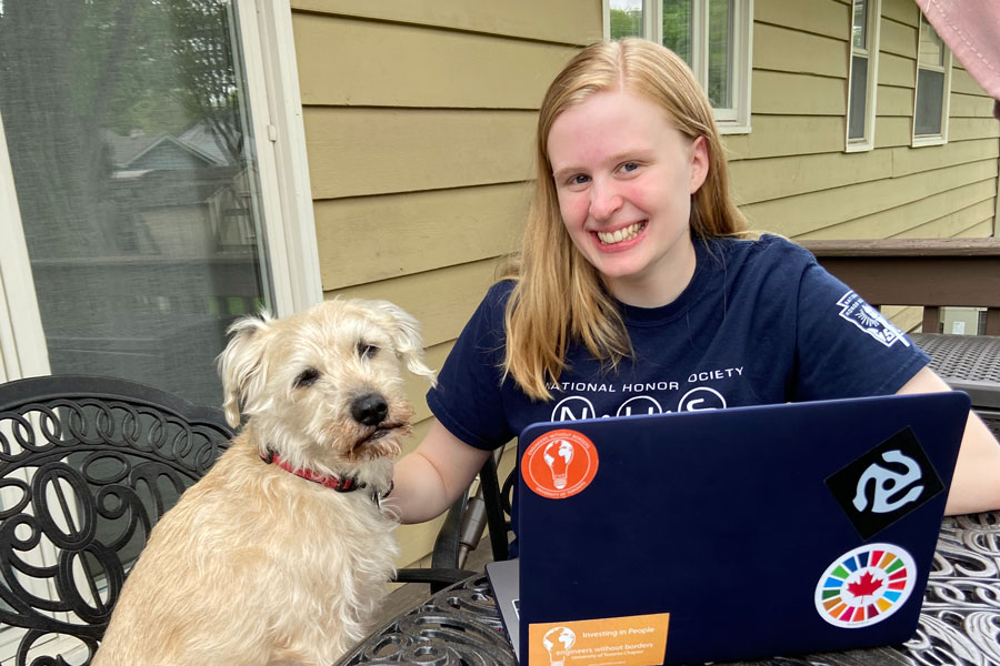 Lauren Streitmatter is completing her summer research project remotely with Peter Zhang (EngSci 1T1, MIE MASc 1T3), a professor at Carnegie Mellon University. (Photo courtesy Lauren Streitmatter)