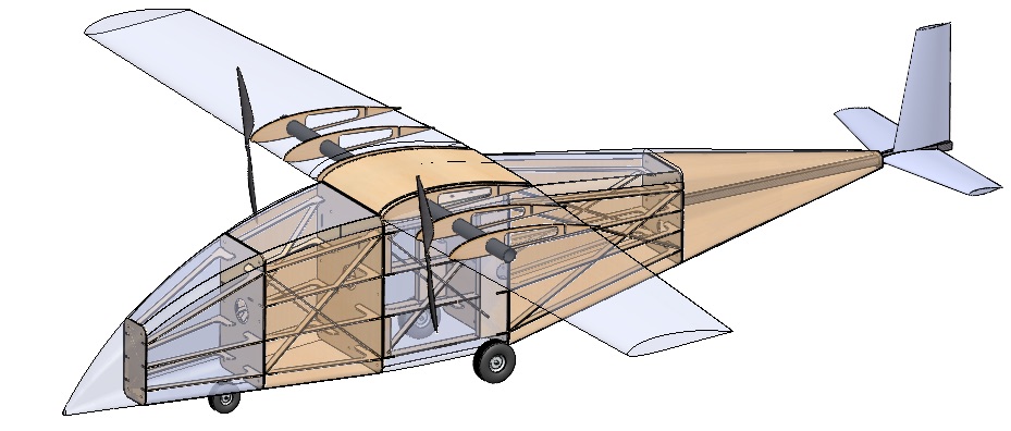 A schematic of one of the drones being constructed by members of the University of Toronto Aerospace Team (UTAT). (Image: UTAT)