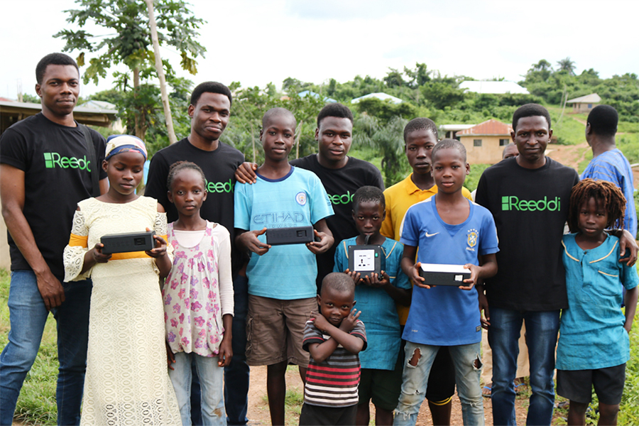 Reeddi Capsules are deployed to over 600 households and businesses in Ayegun, Nigeria. The company has a goal of reaching 12,000 in the coming months. (Photo courtesy Olugbenga Olubanjo)