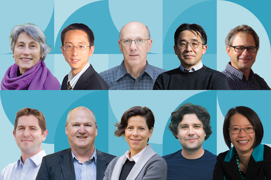 Top row, left to right: Professor Miriam Diamond (Earth Sciences, ChemE); Professor Arthur Chan (ChemE); Professor Jim Wallace (MIE); Senior Research Associate Dr. Cheol-Heon Jeong (ChemE); Professor Jeff Brook (Dalla Lana School of Public Health, ChemE). Bottom Row, left to right: Dr. Robert Healy, Ontario Ministry of the Environment, Conservation and Parks; Professor Greg Evans (ChemE, ISTEP); Professor Marianne Hatzopoulou (CivMIn); Professor Scott Weichenthal (Epidemiology, Biostatistics, and Occupational Health, McGill); Professor Chung-Wai Chow (Temerty Medicine,UHN). (Photos submitted)