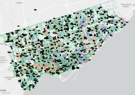 PlowTO shows live snowplow locations around the city during the winter months.