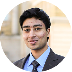 Rahul Goel (EngSci 1T6) is one of the co-founders of PheedLoop, a Hatchery startup from the 2014 cohort. (Photo: Roberta Baker)