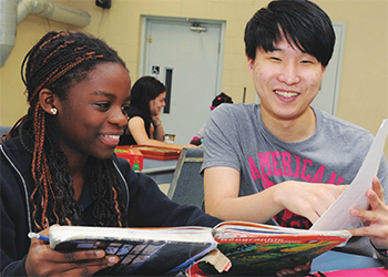 Kevin Han (right) teaches in the Chill Zone (Courtesy: Kevin Han).