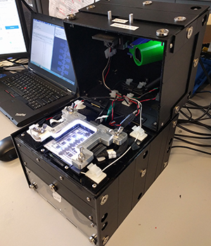 The MR Box on the lab bench in Kakuma. (Courtesy: Wheeler Lab)