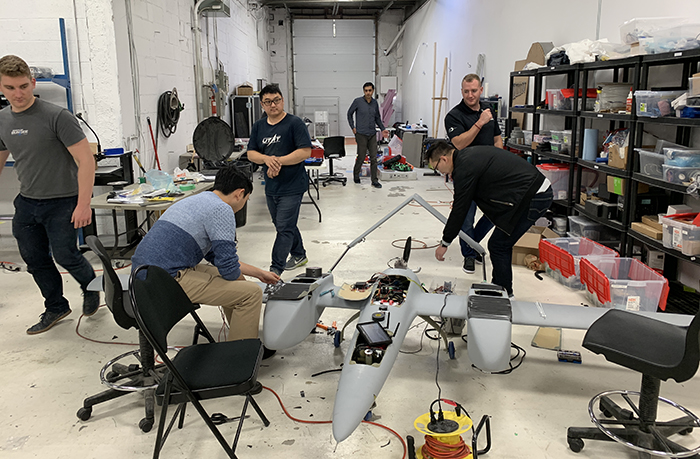 The long-range drone is equipped with a cloud-based data management system and can be used to perform highway enforcement tasks such as tracking a vehicle’s speed, identifying passenger occupancy of cars in high-occupancy vehicle lanes and monitoring road conditions. (Credit: The Sky Guys)