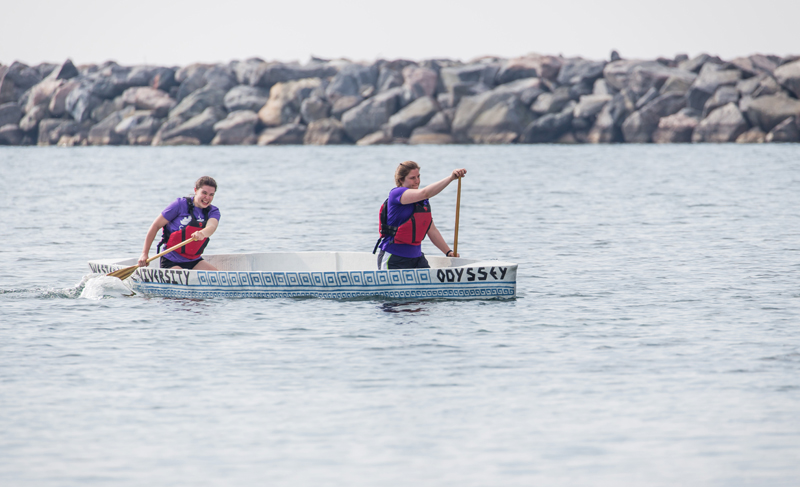 Students participating in the 2015 Canadian National Concrete Canoe Competition (CNCCC)