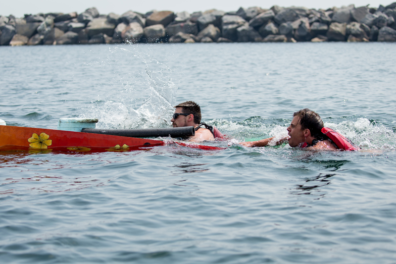 Canoe that did not stay afloat in the 2015 Canadian National Concrete Canoe Competition (CNCCC)