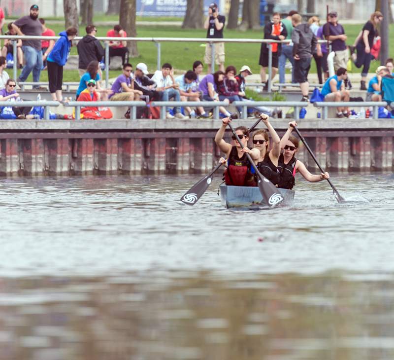 Students participating in the 2015 Canadian National Concrete Canoe Competition (CNCCC)