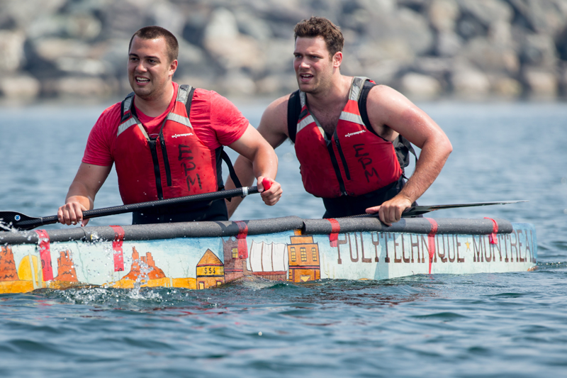 Students participating in the 2015 Canadian National Concrete Canoe Competition (CNCCC)