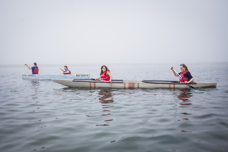 Students participating in the 2015 Canadian National Concrete Canoe Competition (CNCCC)