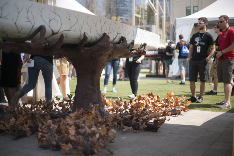 Students at the 2015 Canadian National Concrete Canoe Competition (CNCCC)