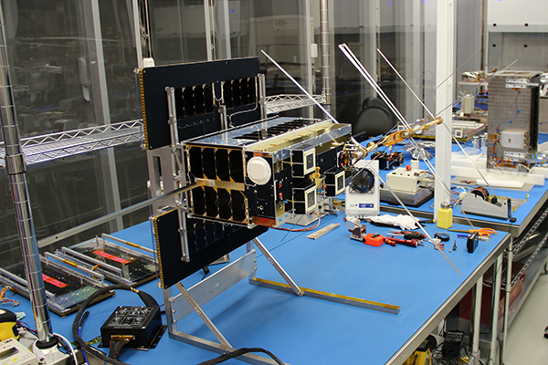 NORsat-2 satellite at UTIAS SFL clean room_credit UTIAS_SFL_600x400