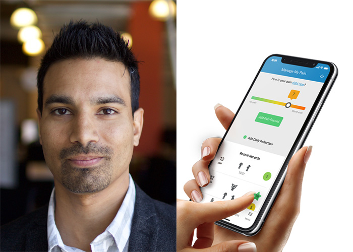 As founder and CEO of Managing Life, Tahir Janmohamed (Skoll CompE 0T4 + MBA 0T6) helps chronic pain sufferers regain control over their lives. (Photos courtesy Managing Life)