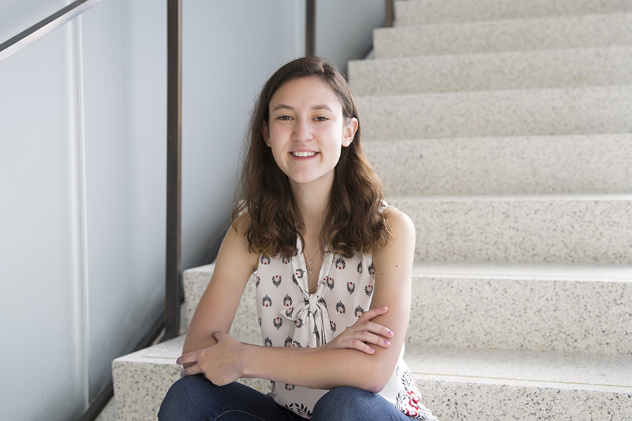 Adriana Diaz Lozano Patino says U of T’s global reputation, its welcoming approach towards international students and its research opportunities were factors that brought her to U of T Engineering. (Photo credit: Liz Do)