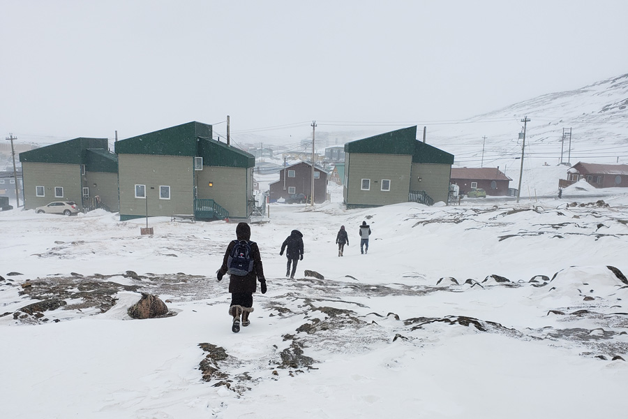 Members of the Arctic Youth Ambassador Caucus walk through Iqaluit last month. Two U of T Engineering students were delegates to the four-day conference. (Photo: Sam Lin)