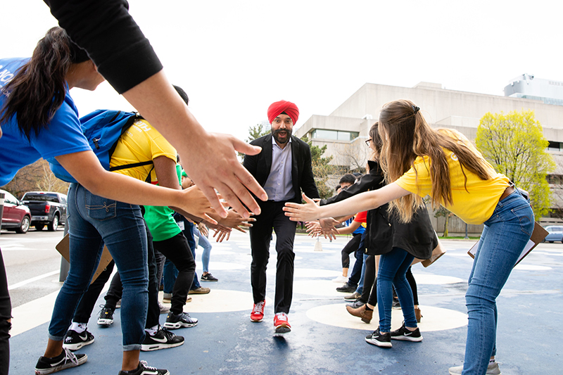 The Honourable Navdeep Bains, Minister of Innovation, Science & Economic Development, at Go North Youth. (Photo: Roberta Baker)