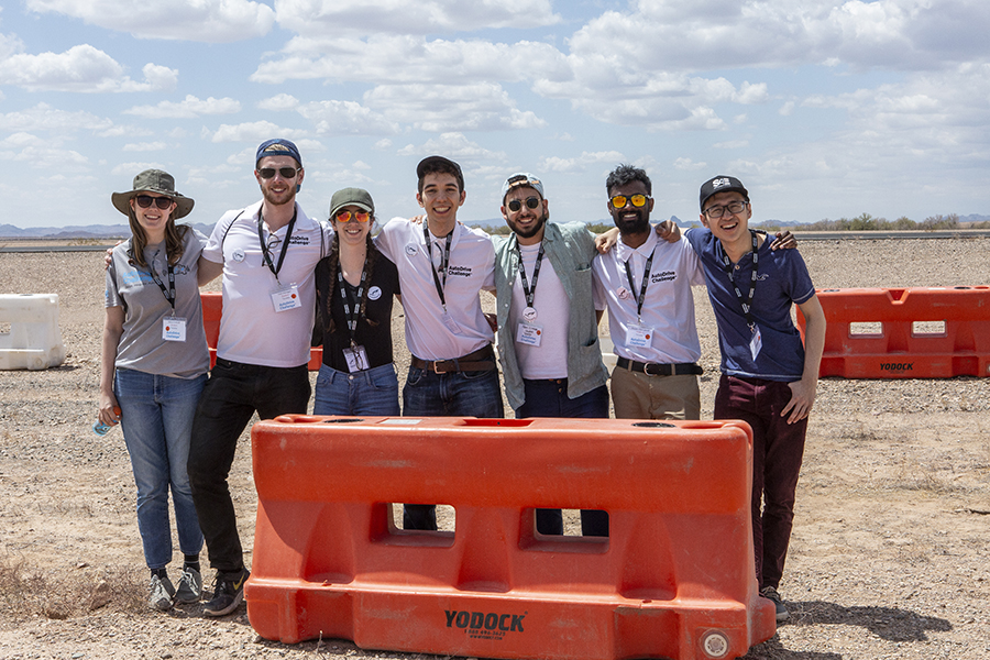 Members of the aUToronto team at the Year 1 AutoDrive Challenge competition at General Motors Proving Grounds in Yuma, Ariz. (Credit: SAE International)
