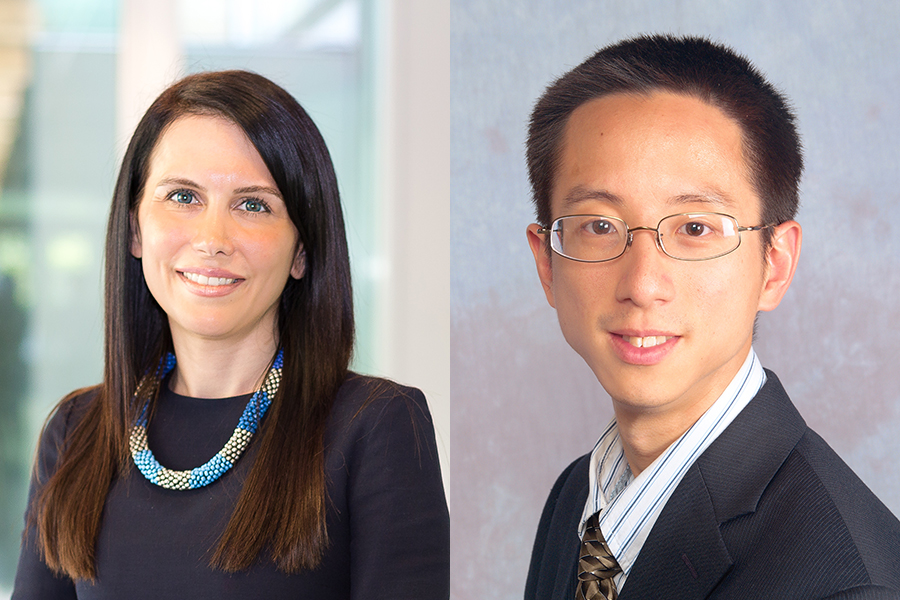 Left to right: Professor Gisele Azimi (ChemE, MSE) and Arthur Chan (ChemE) have both been awarded new Canada Research Chairs. (Photo credits, from left: Roberta Baker; courtesy of Arthur Chan)