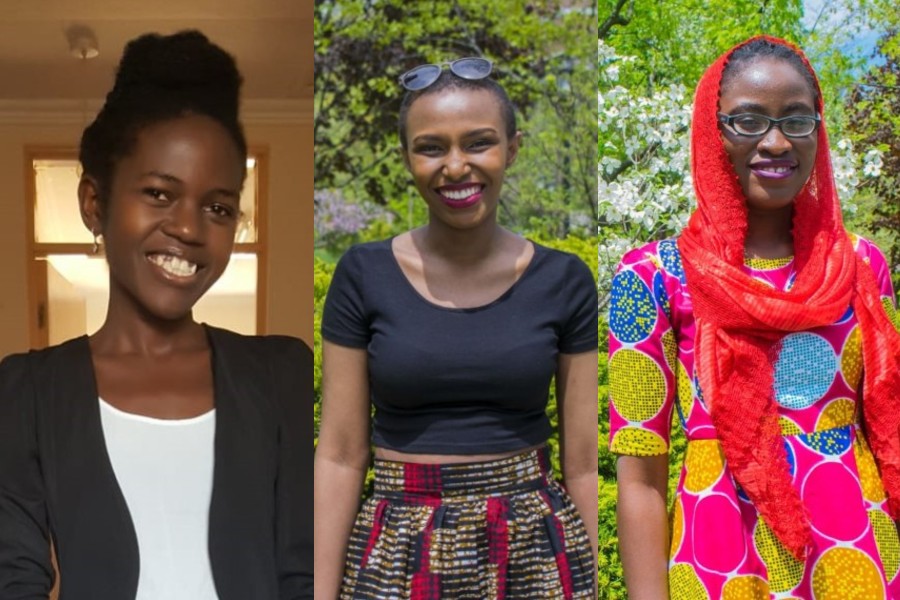 From left: Lilian Kabelle (CivE MEng candidate), Marie Merci Ishimwe (ECE MEng candidate) and Ngone Lo (Faculty of Information). The team is building an “engineering think tank” to counteract the impact of COVID-19 in East Africa. (Photos courtesy of Lilian Kabelle) 