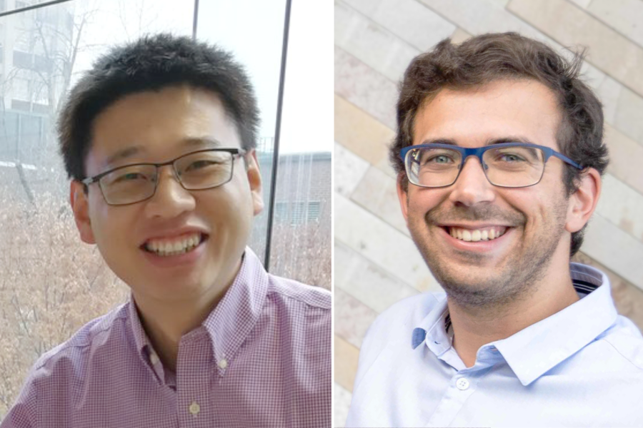 Professors Yu Zou (MSE), left, and Nicolas Papernot (ECE), right, received Early Researcher Awards from the Ontario Ministry of Colleges and Universities in the latest round of funding. (Photos: Submitted) 