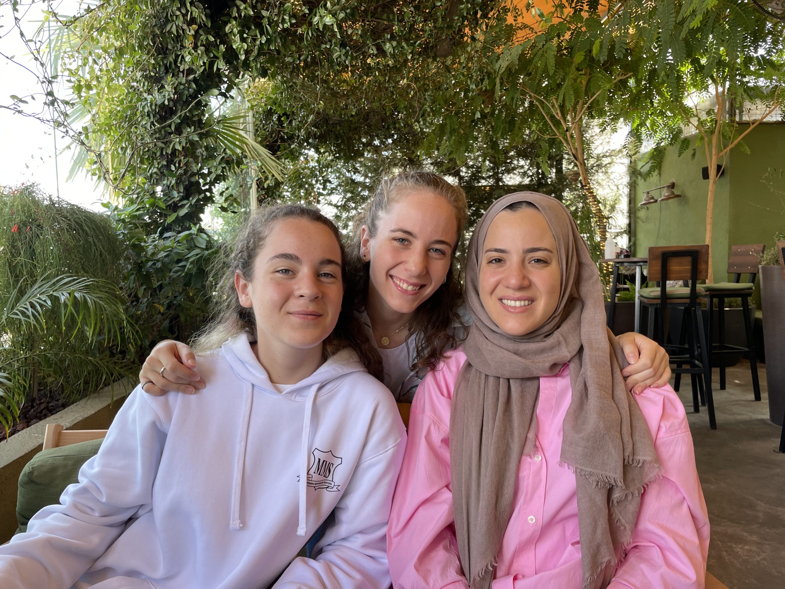 From left to right: Taleen Kutob with sisters Dareen and Layan.