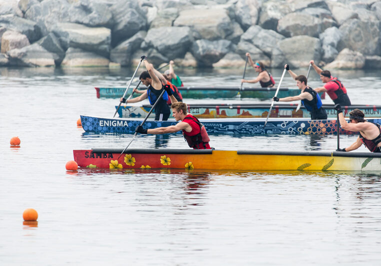Students participating in the 2015 Canadian National Concrete Canoe Competition (CNCCC)