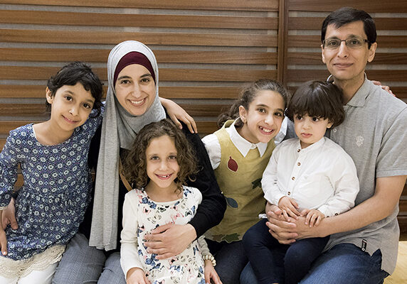 U of T Engineering graduate student Eman Hammad with her family