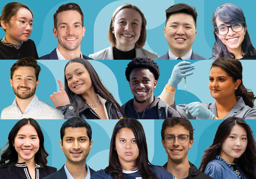 A composite of U of T Engineering's grads to watch in 2024.