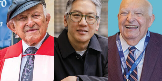 A composite photo of Leipciger, Chau and Sedra
