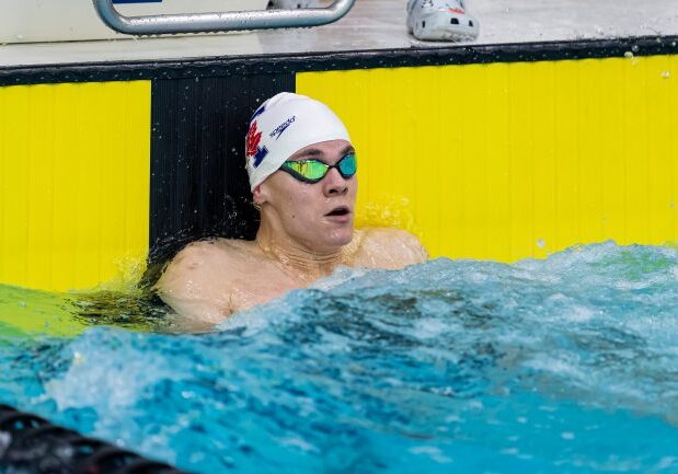 Graeme_Aylward Graeme Aylward (IndE, Year 4) participates in the 50-metre Freestyle at the 2023 USports Championships. (Photo: Seyran Mammadov)