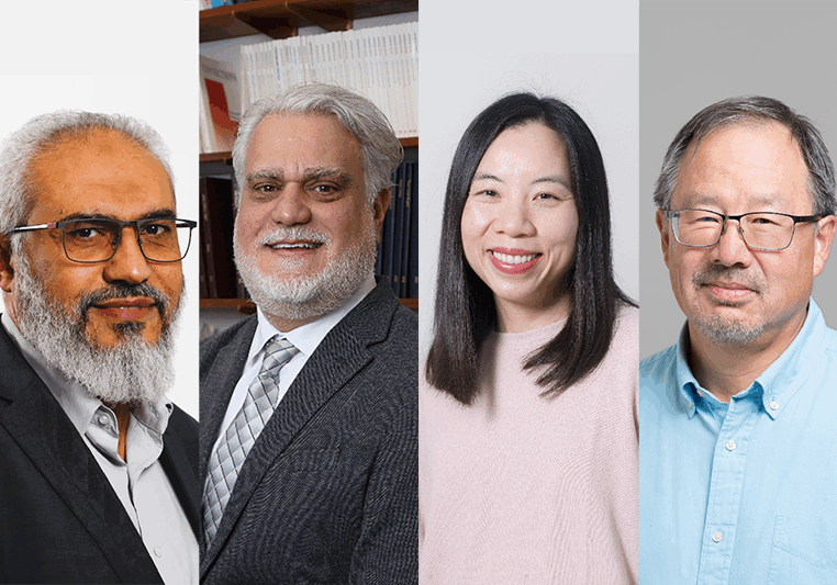 composite photo of professors Shalaby, Christopoulos, Bazylak and Chow
