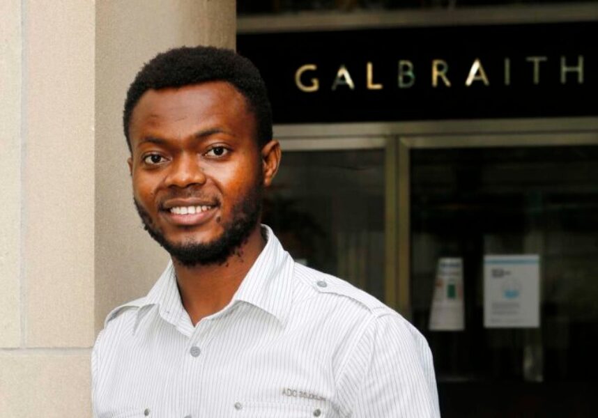 Professor Ibrahim G. Ogunsanya in front of the Galbraith Building. (Photo: Phill Snel)