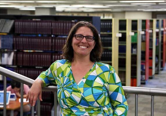 "What I like about engineering is how it combines knowledge from so many different areas to solve problems," says Mindy Thuna, head of the newly renovated Engineering & Computer Science Library. (credit: Tyler Irving)