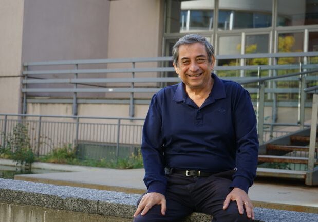 Professor George Eleftheriades (ECE) achieved a practical mechanism for ‘full-duplex nonreciprocity,’ a property in metamaterials that allows for manipulation of both incoming and reflective beams of light. (Photo: Matthew Tierney)