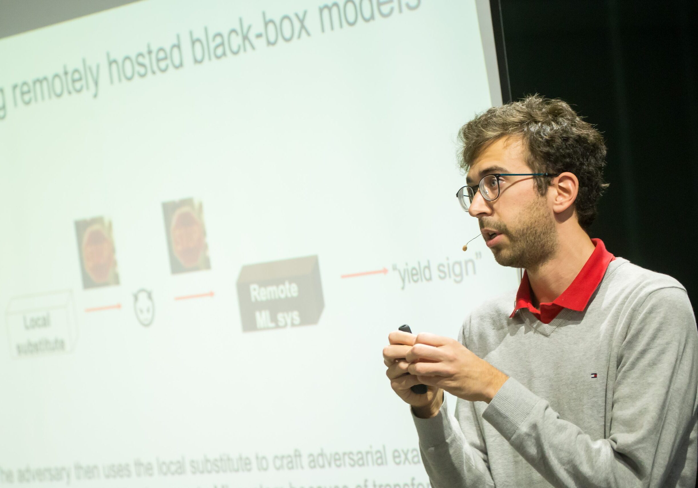 ECE Professor Nicolas Papernot delivers a talk on his research in computer security and privacy. He was awarded the 2022 Sloan Research Fellowship for contributions to the field and the potential of his research for future significant impact. (Photo: Caitlin Free)