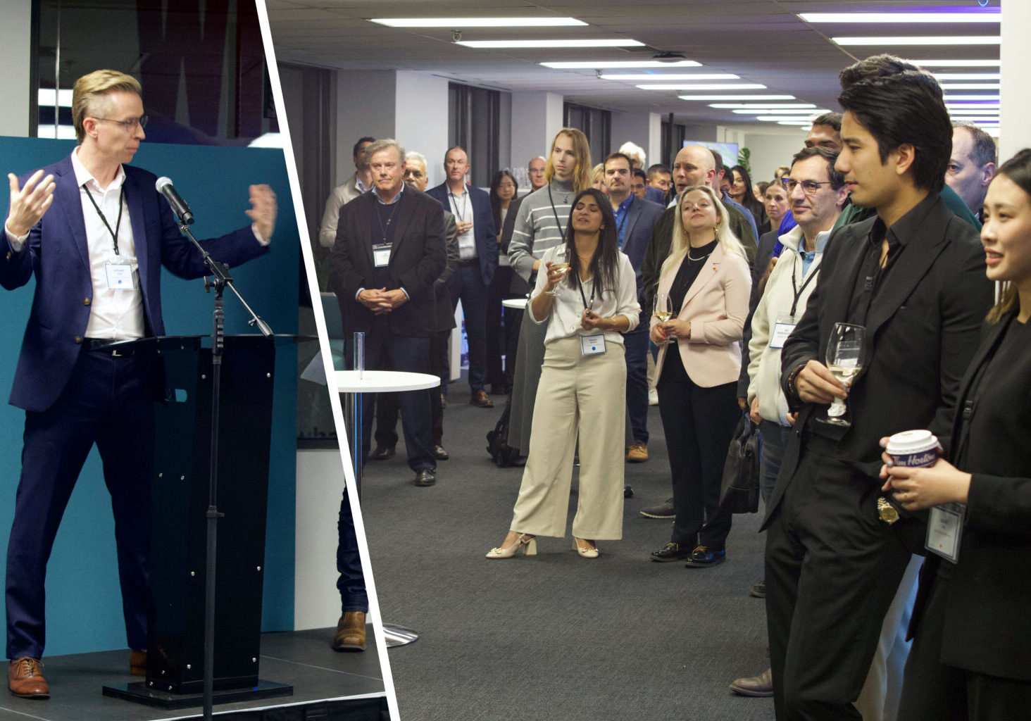 Guests at partnerships reception