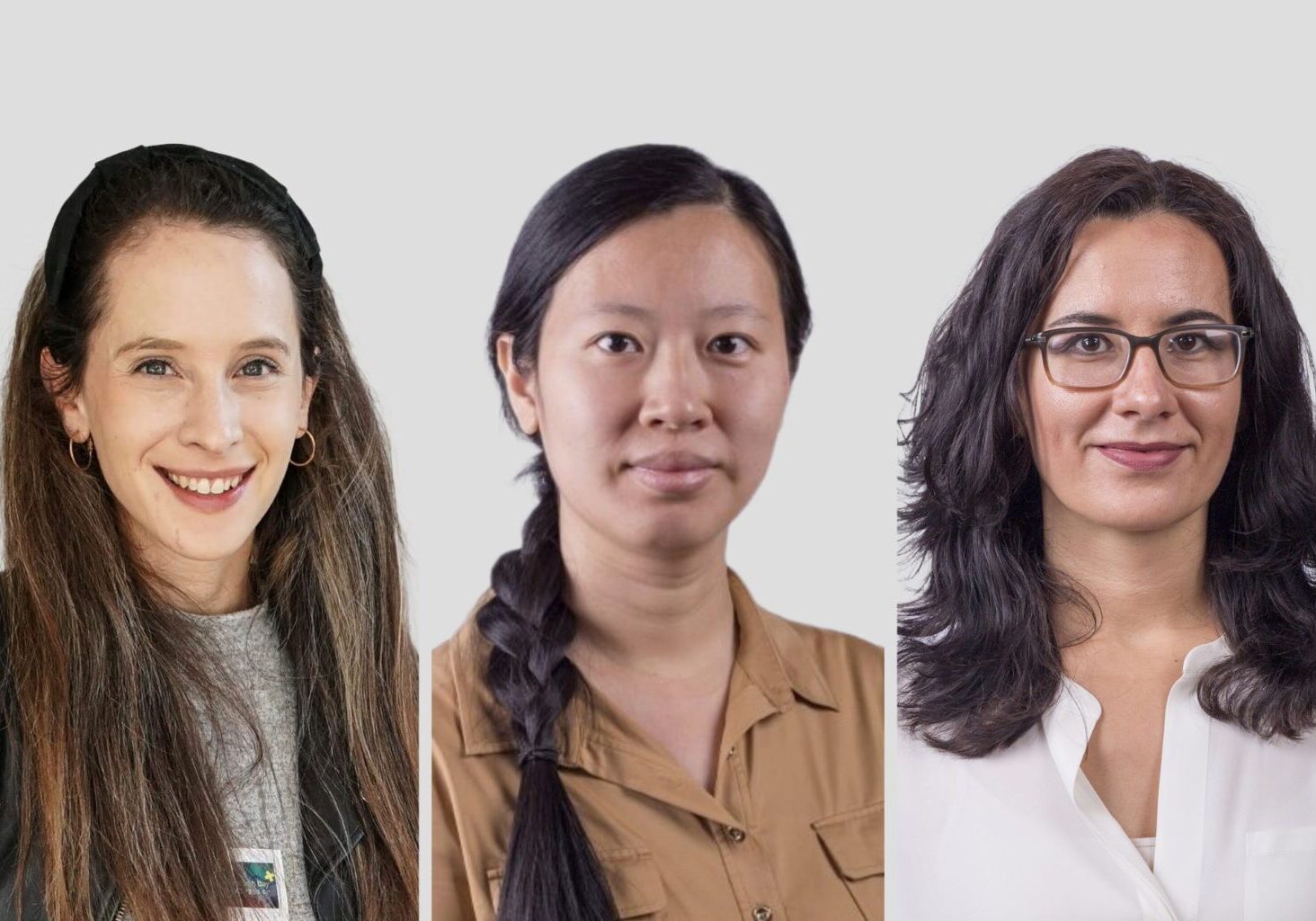 From left to right, a composite image of Shira Landau, Yimu Zhao and Professor Milica Radisic