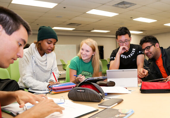 Technology enhanced active learning (TEAL) spaces feature prominently in the design of the CEIE. The TEAL Fellows program aims to support instructors as they reimagine their course materials to leverage these new spaces. (Photo: Roberta Baker)