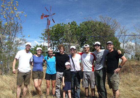 U of T Engineering students partnered with the Winds of Change initiative and community members in Pedro Arauz, Nicaragua to build a windmill to pump water for agricultural irrigation. A new initiative is expanding such projects to a range of undergraduate and graduate courses. (Photo: Rob Scott)