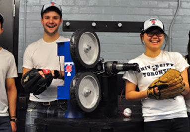 Students designed a machine to throw a knuckleball
